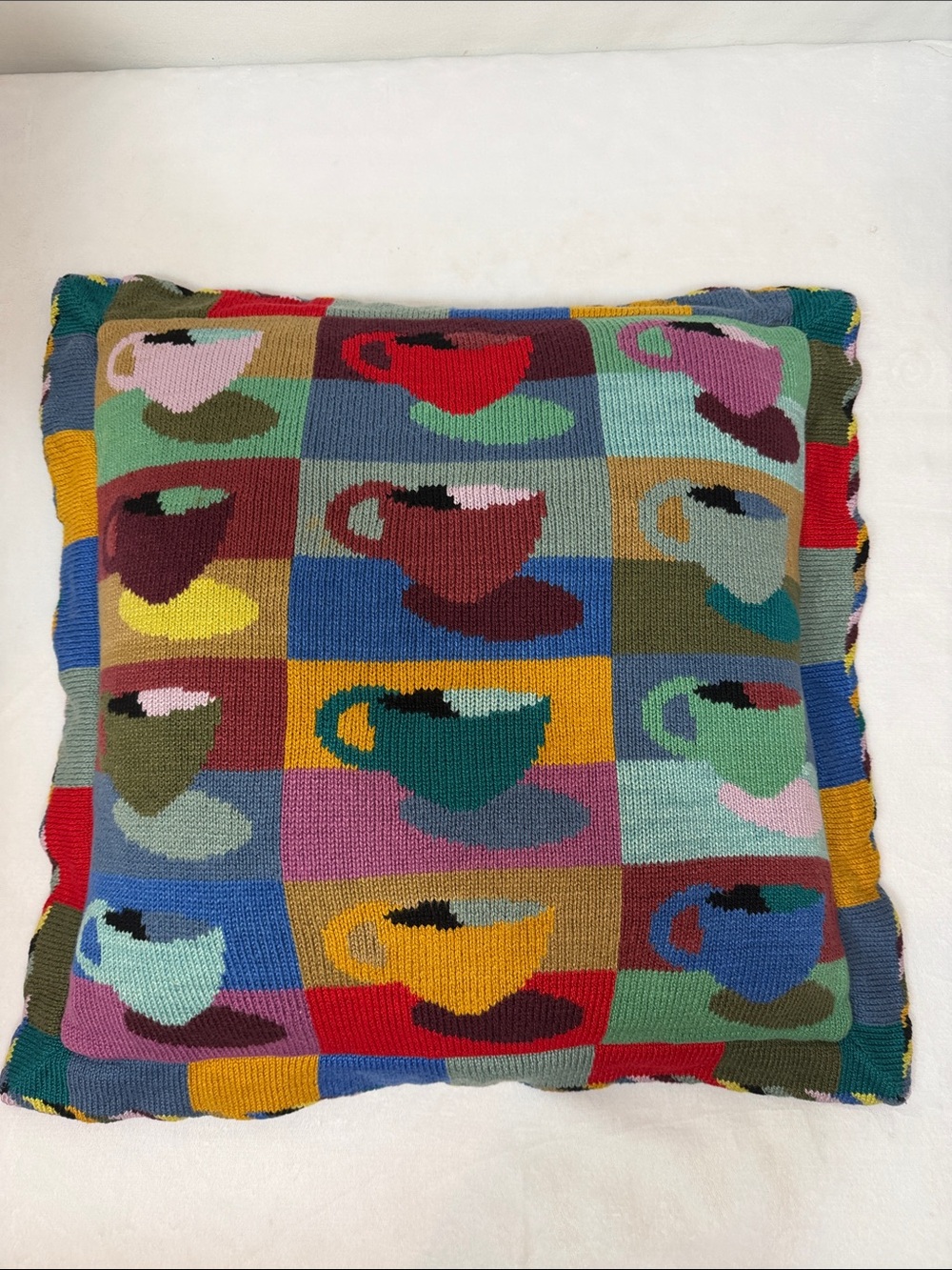 Christine Foley Rare Vintage Coffee/Teacup Inspired Decor Pillow